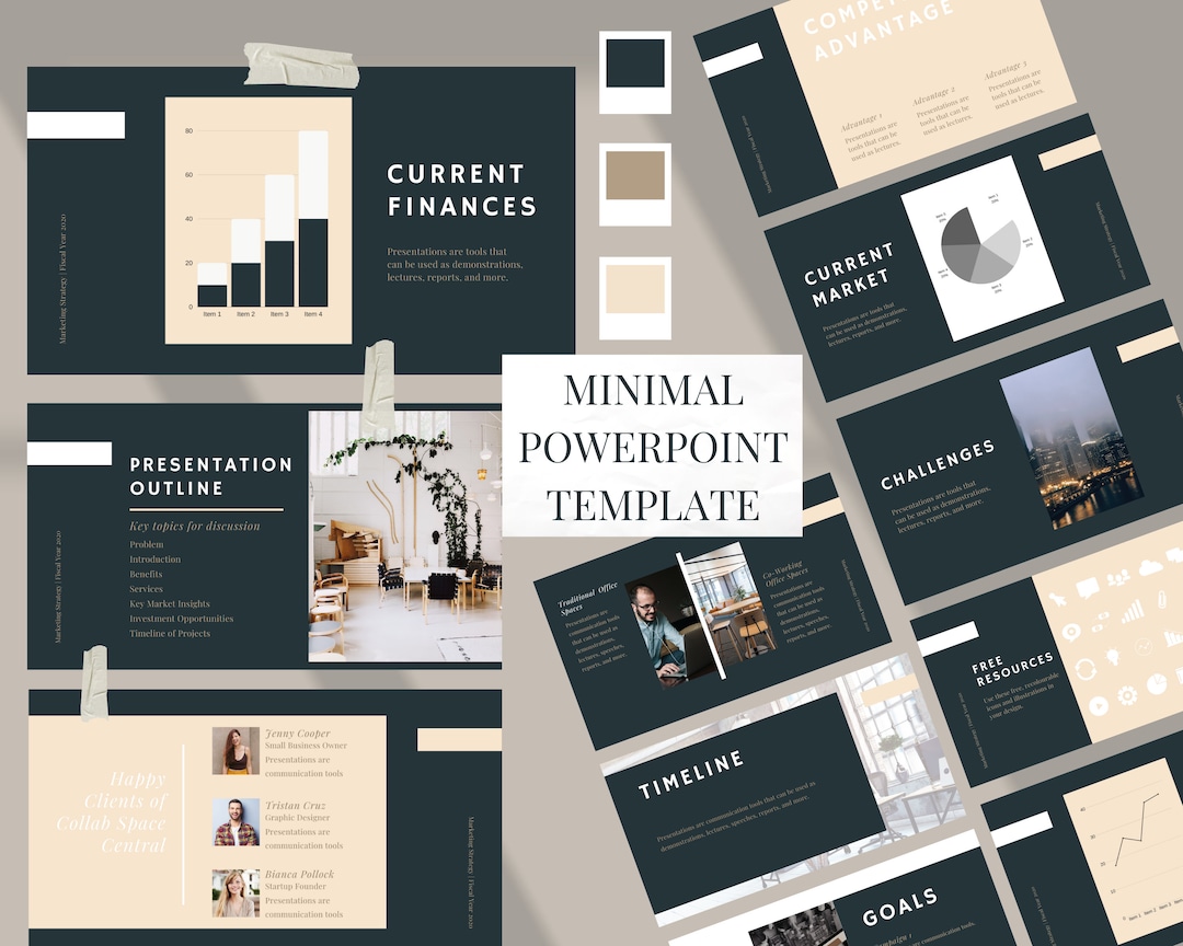 Modern Minimalist Popular Business Powerpoint Template, Clean Business ...
