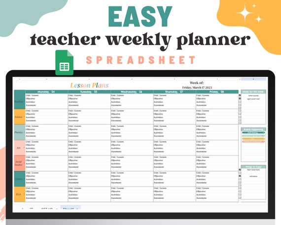 Weekly Teacher Lesson Planner and Small Group Planner, Teacher Lesson Plan Template ,Lesson Planner, Homeschool Weekly Lesson Planning