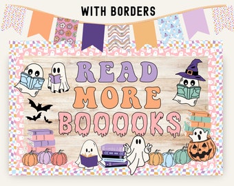 Groovy Ghost Halloween Retro Bulletin Board Kit, Fall Hallway Decor, Boho Retro Pumpkin Classroom Decor, Highschool Fall Classroom Posters