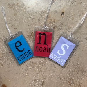 Personalized Bag Tag | Luggage Tag | Backpack Tag | Monogramed name tag | Custom bag tag for any age | Sports bag tag | Back to school tags