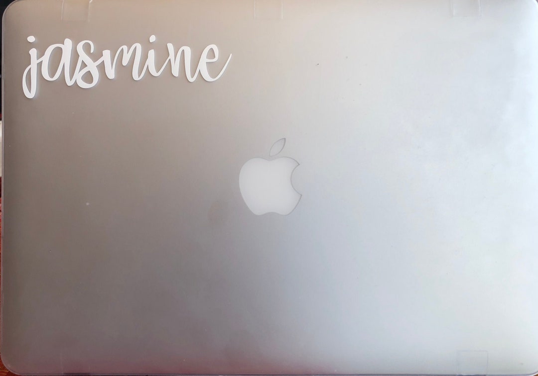 Computer Name Vinyl Sticker | Vinyl Laptop Sticker | Cursive Decal ...