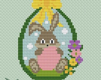 Easter Bunny and Butterfly Cross Stitch Pattern PDF Instant Download ...