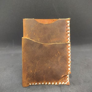 PDF- Minimalist Leather Card Holder Pattern/Template, 3 Pocket Card Holder
