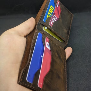 Leather Wallet With Hidden Pocket 