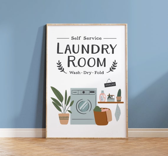 Laundry Room Digital Print Printable Laundry Wall Art | Etsy