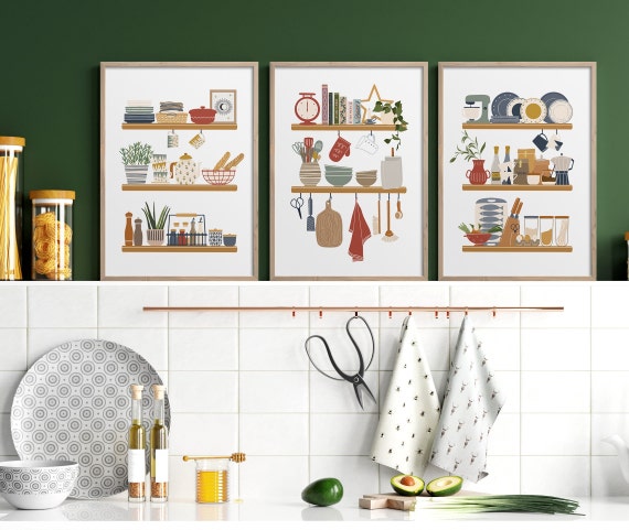 Set of 3 Printable Kitchen Wall Art Kitchen Art Poster - Etsy