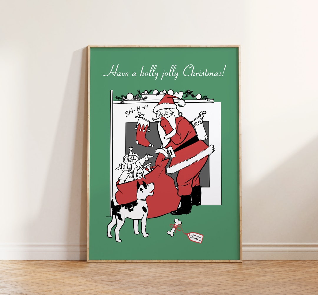 santa-printable-santa-claus-poster-have-a-holly-jolly-etsy