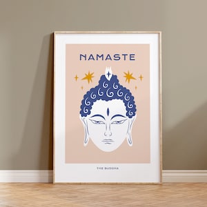 Printable Buddha Wall Art, Zen Art Print, Buddha Poster, Meditation Artwork, Spiritual Print, Namaste Quote Art, Yoga Home Decor, Boho Print