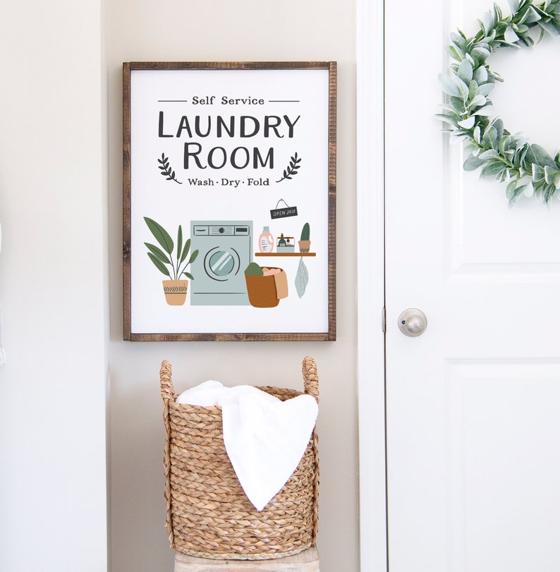 Laundry Room Digital Print Printable Laundry Wall Art | Etsy