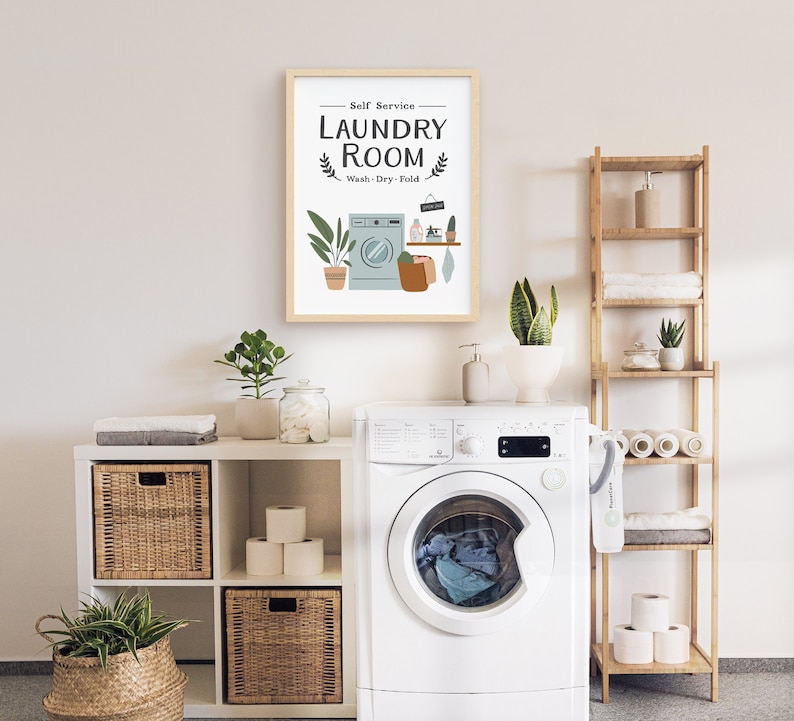 Laundry Room Digital Print Printable Laundry Wall Art | Etsy