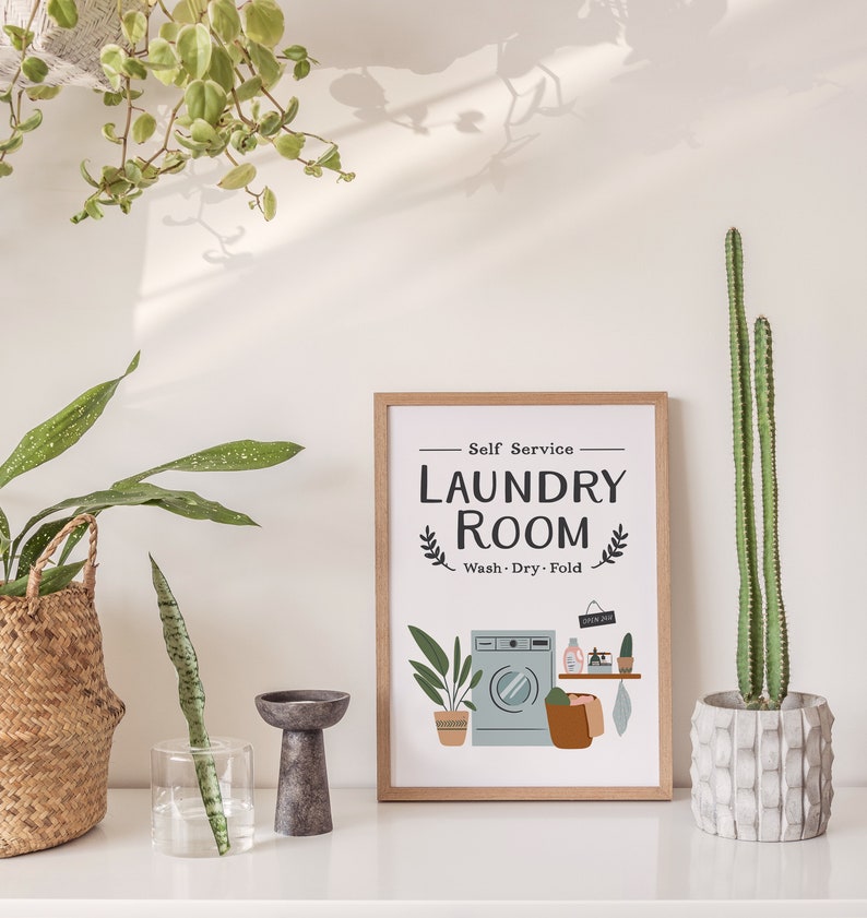 Laundry Room Digital Print Printable Laundry Wall Art | Etsy