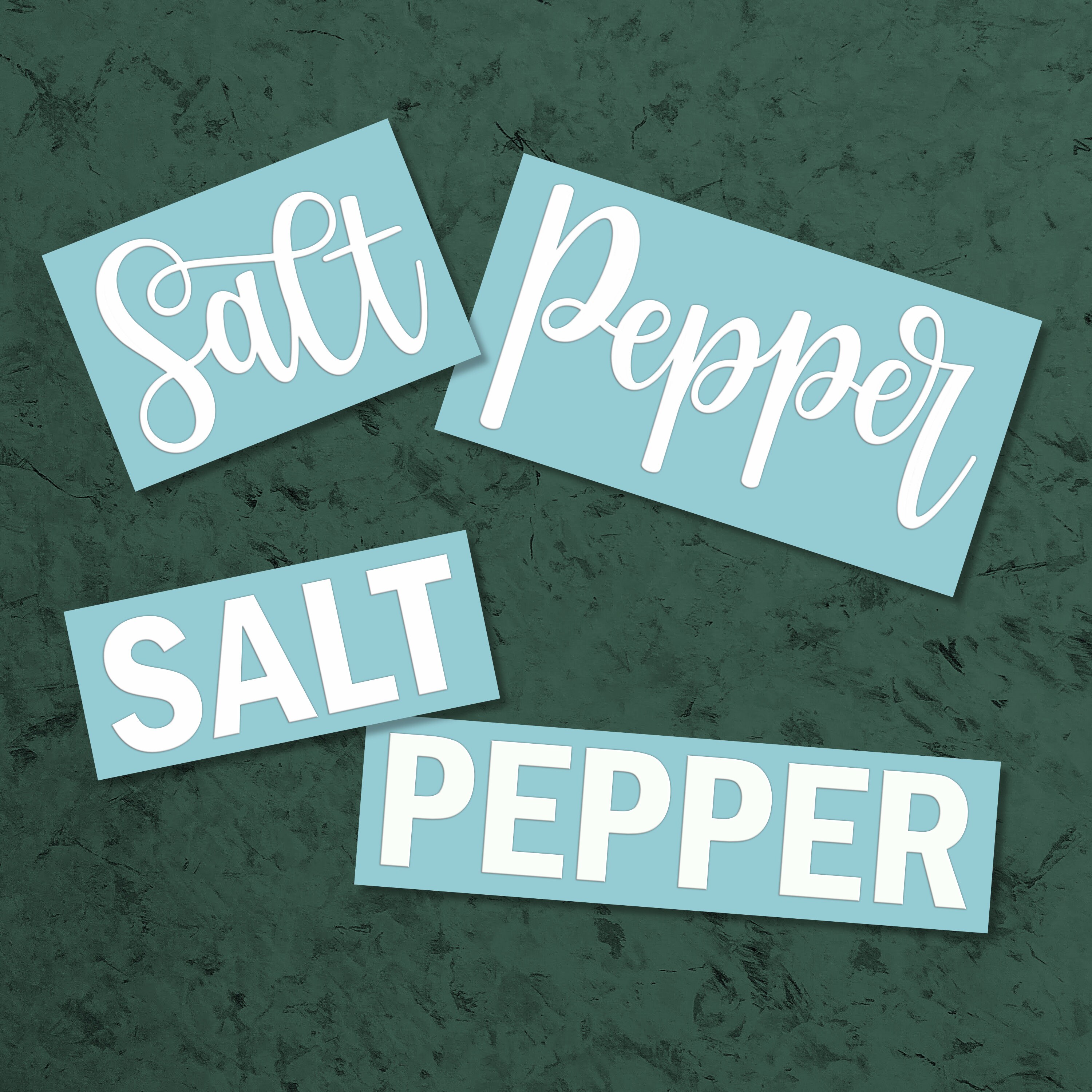 Salt & Pepper Shaker Labels, Kitchen Organization Stickers, Pantry