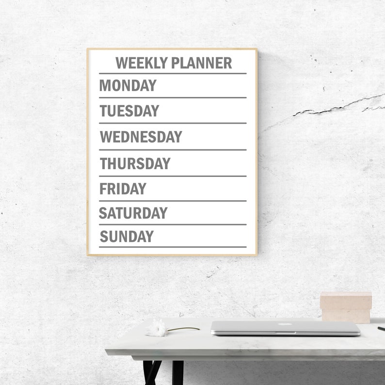 DIY Weekly Planner Vinyl Sticker Set for Chalkboards & Etsy
