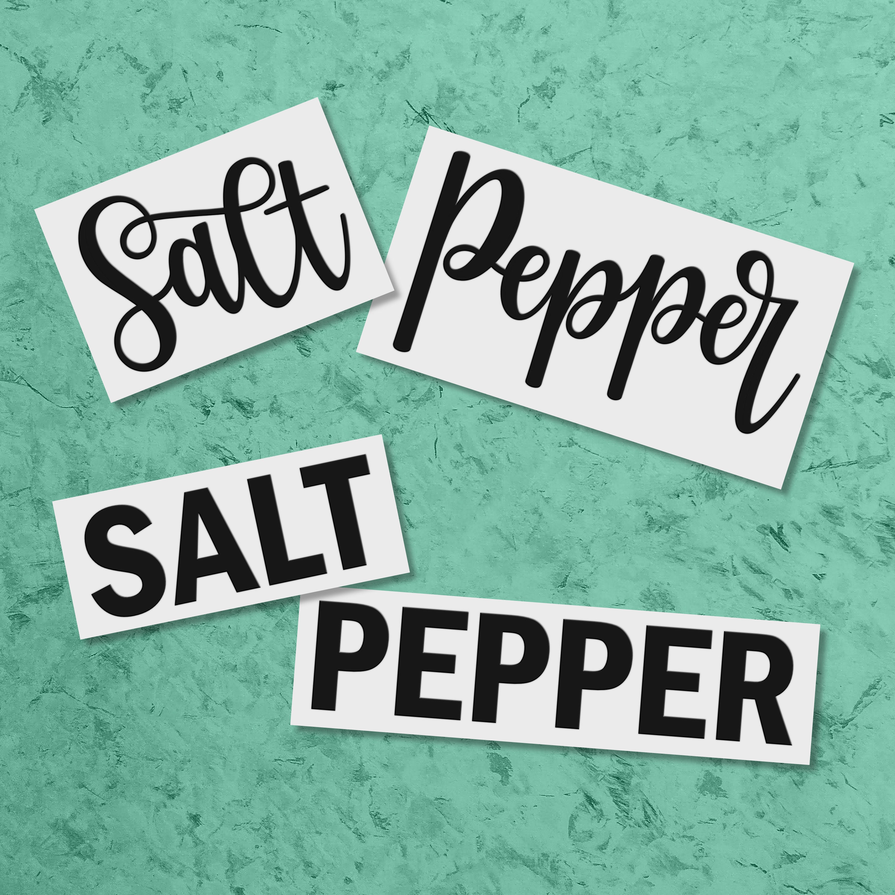 Salt & Pepper Shaker Labels, Kitchen Organization Stickers, Pantry