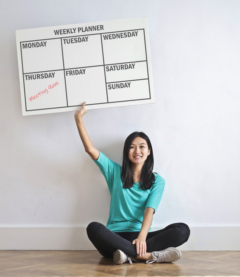 DIY Weekly Planner Vinyl Sticker Set for Chalkboards & Etsy