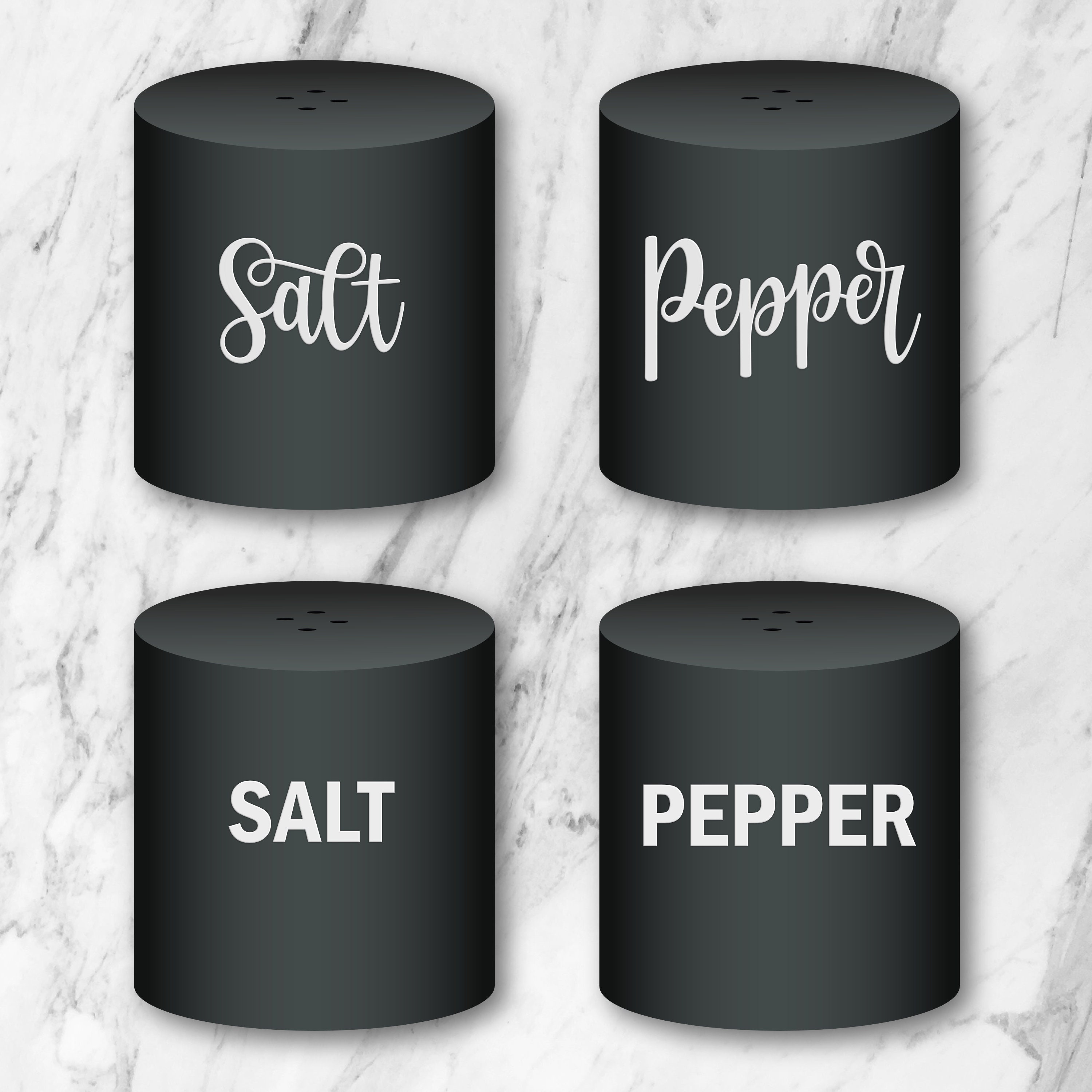 Salt & Pepper Shaker Labels, Kitchen Organization Stickers, Pantry