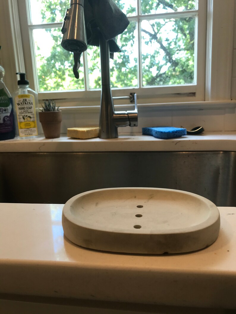 Concrete Soap Dish Drain Holes Etsy
