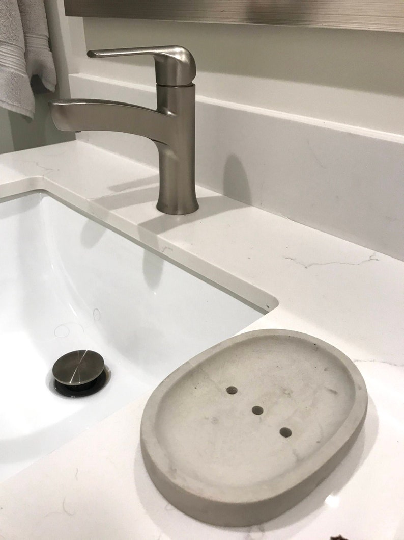Concrete Soap Dish Drain Holes Etsy