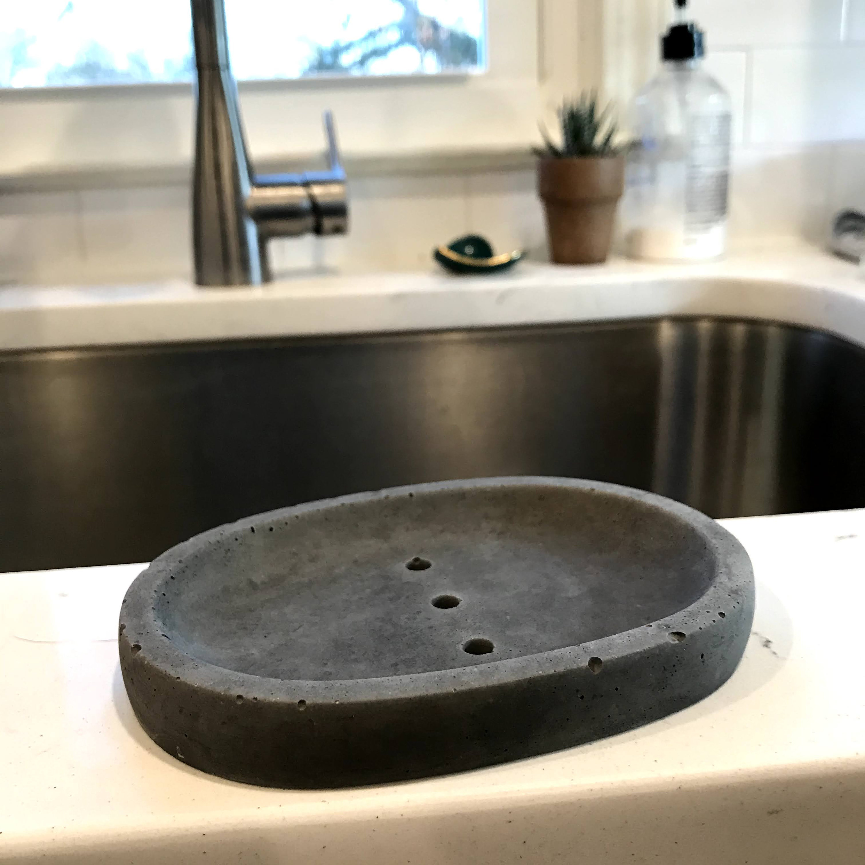 Concrete Soap Dish Drain Holes Etsy UK