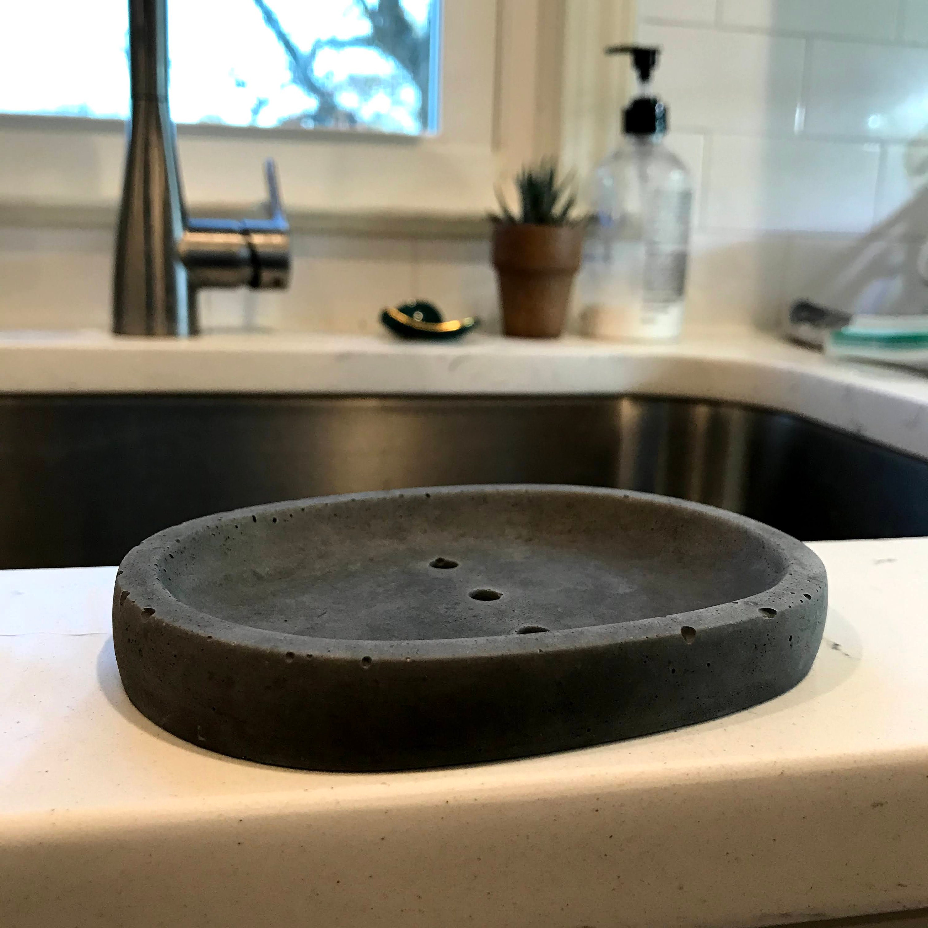 Concrete Soap Dish Drain Holes Etsy UK