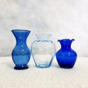 Choice Cobalt Blue Bud Vase Small Flower Glass Vase Vintage