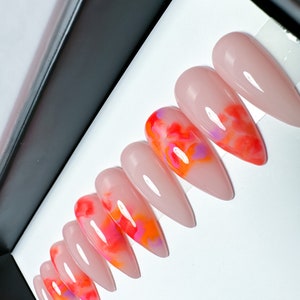 Neon Summer| Press On Nails | Swirl Nails | Custom Nails | Spring Summer Neon Nails