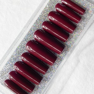 Cherry Mocha | Custom Nails | Press On Nails