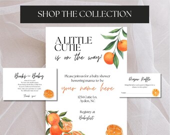 Orange Baby Shower Einladungen Bundle (Digitaler Download)