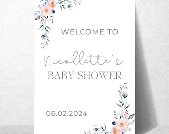 Willkommen zur Baby Shower Vorlage