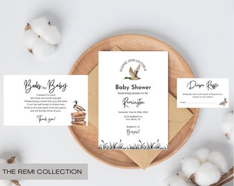 Baby Ente Dusche 5 x 7 Einladung Vorlage Bundle Sofort Download Bearbeitbar Printable