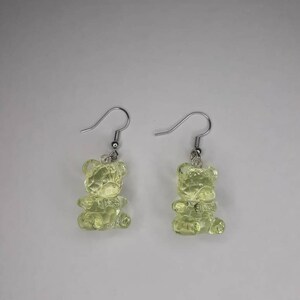 yellow teddy bear earrings