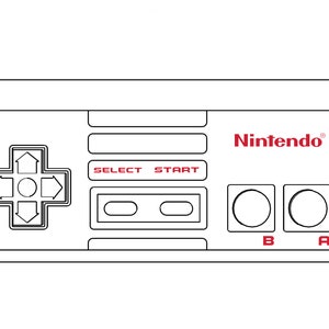 NES Controller DIY Coffee Table Top Plans / Blueprint - 44 7/8&quot; L x 19 1/2&quot; H