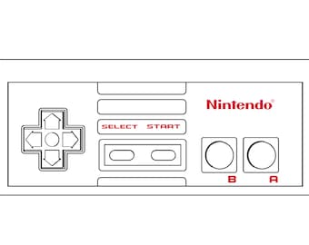 NES Controller DIY Coffee Table Top Plans / Blueprint - 44 7/8" L x 19 1/2" H