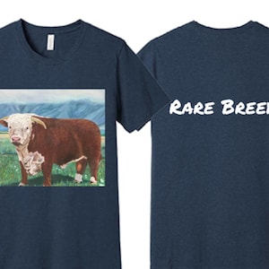 Hereford bull cow cattle shirt tshirt, unisex sizes, many colors