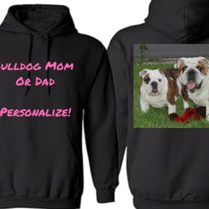 Bulldog hoodie sweatshirt shirt, unisex sizes, many colors