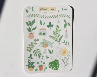 Plant Pals Sticker Sheet - Planner & Journal Stickers