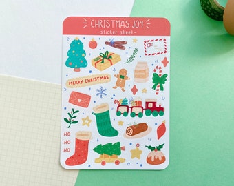Christmas Joy Sticker Sheet - Planner & Journal Stickers