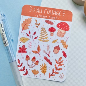 Fall Foliage Mini Sticker Sheet Planner & Journal Stickers image 3