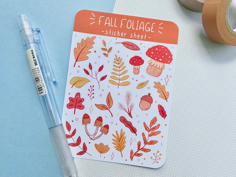 Fall Foliage Mini Sticker Sheet Planner & Journal Stickers image 3