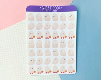Ghost Deco Sticker Sheet - Planner & Journal Stickers