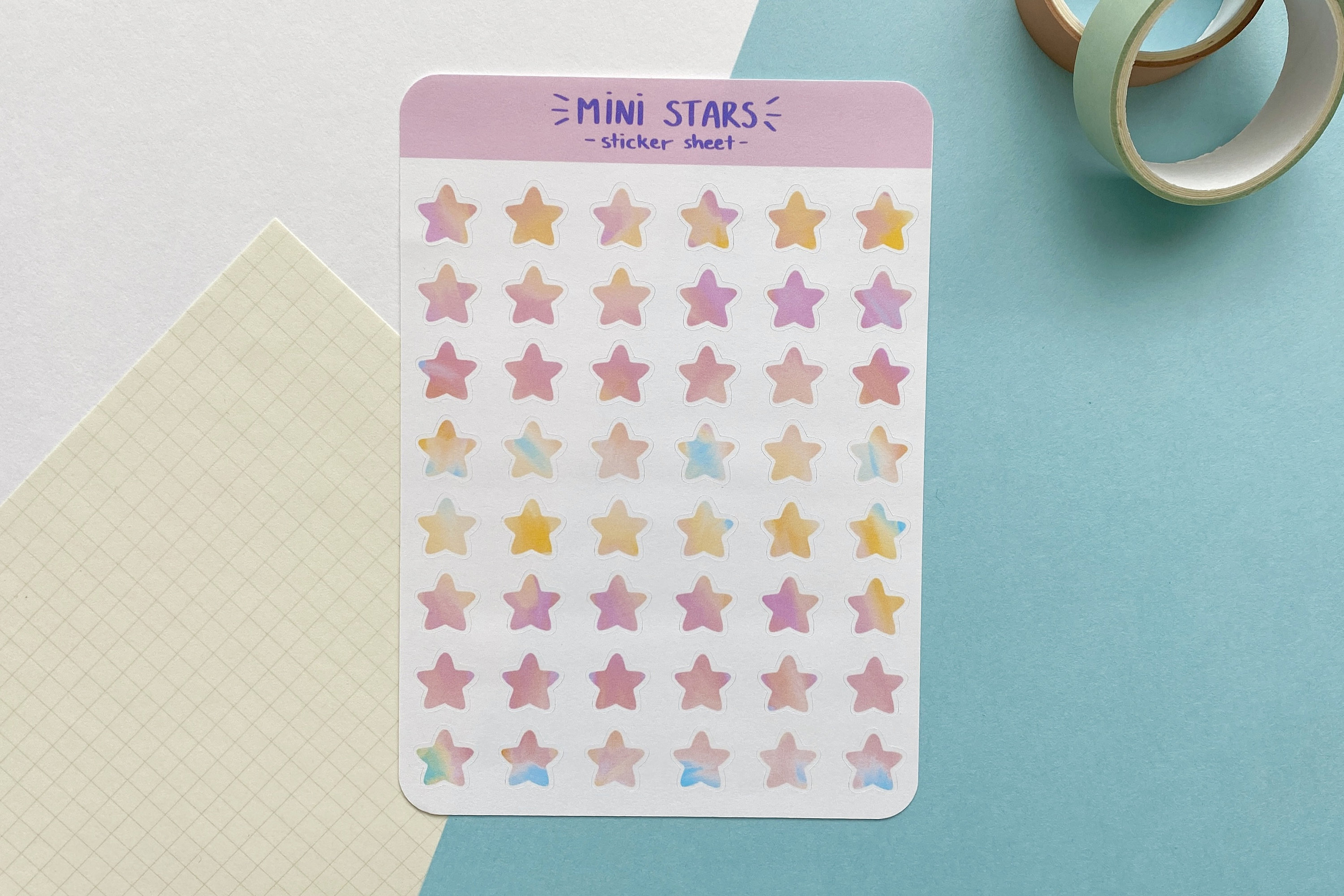 4mm Holographic Star Stickers Tiny Stars Stickers Vinyl Holo 