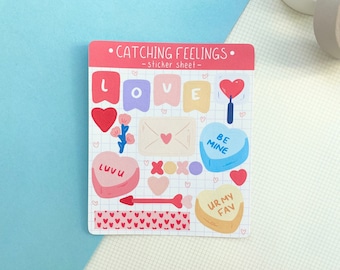 Catching Feelings Mini Sticker Sheet - Planner & Journal Stickers