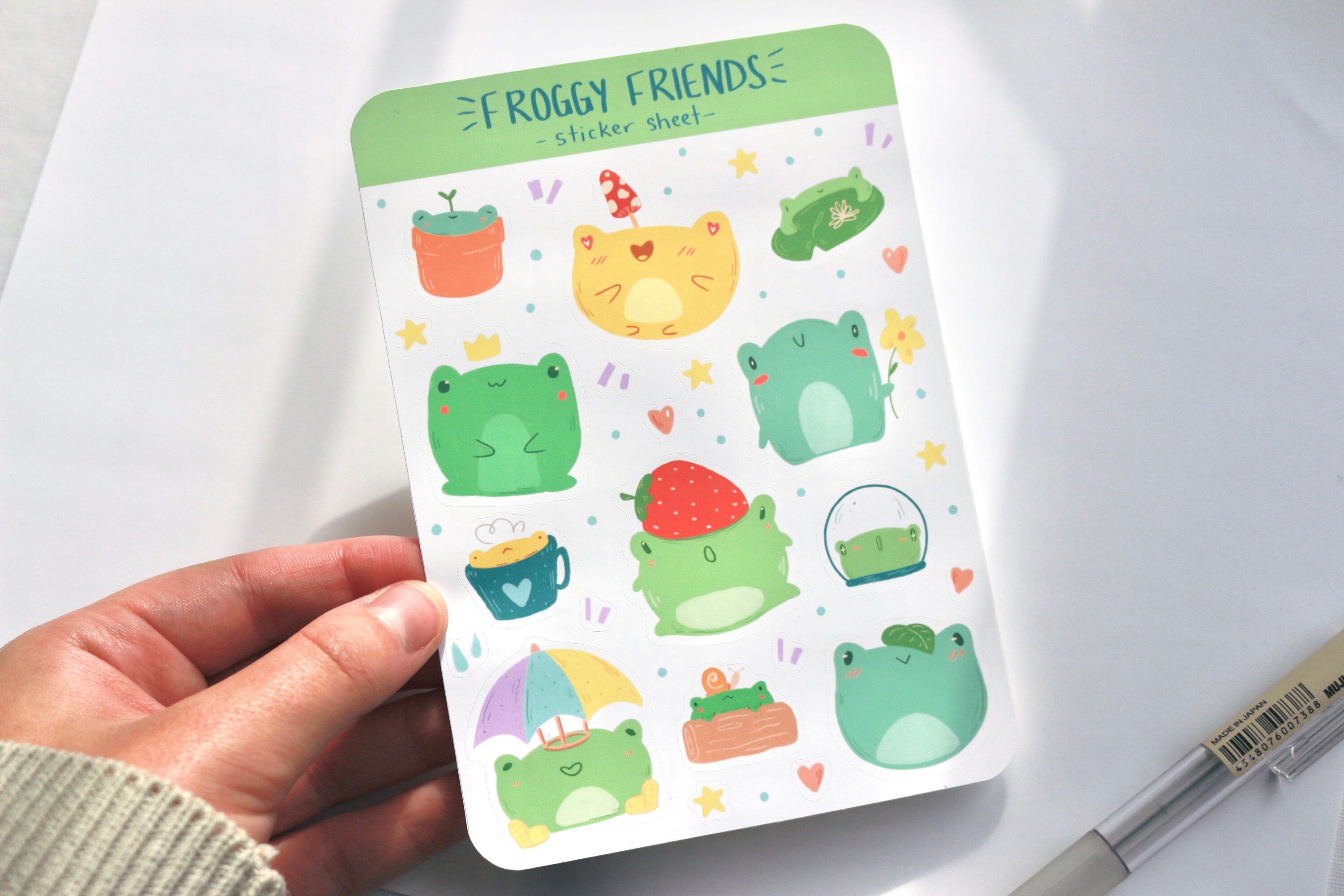 Froggy Friends Sticker Sheet - Planner & Journal Stickers - Etsy