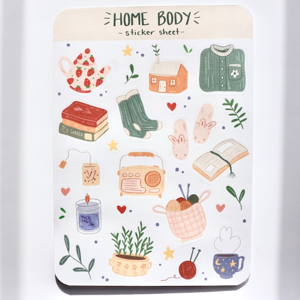Home Body Sticker Sheet - Planner & Journal Stickers