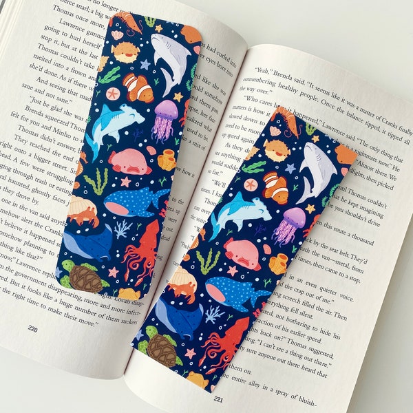 Sea Life Bookmark • Double Sided 16pt thickness