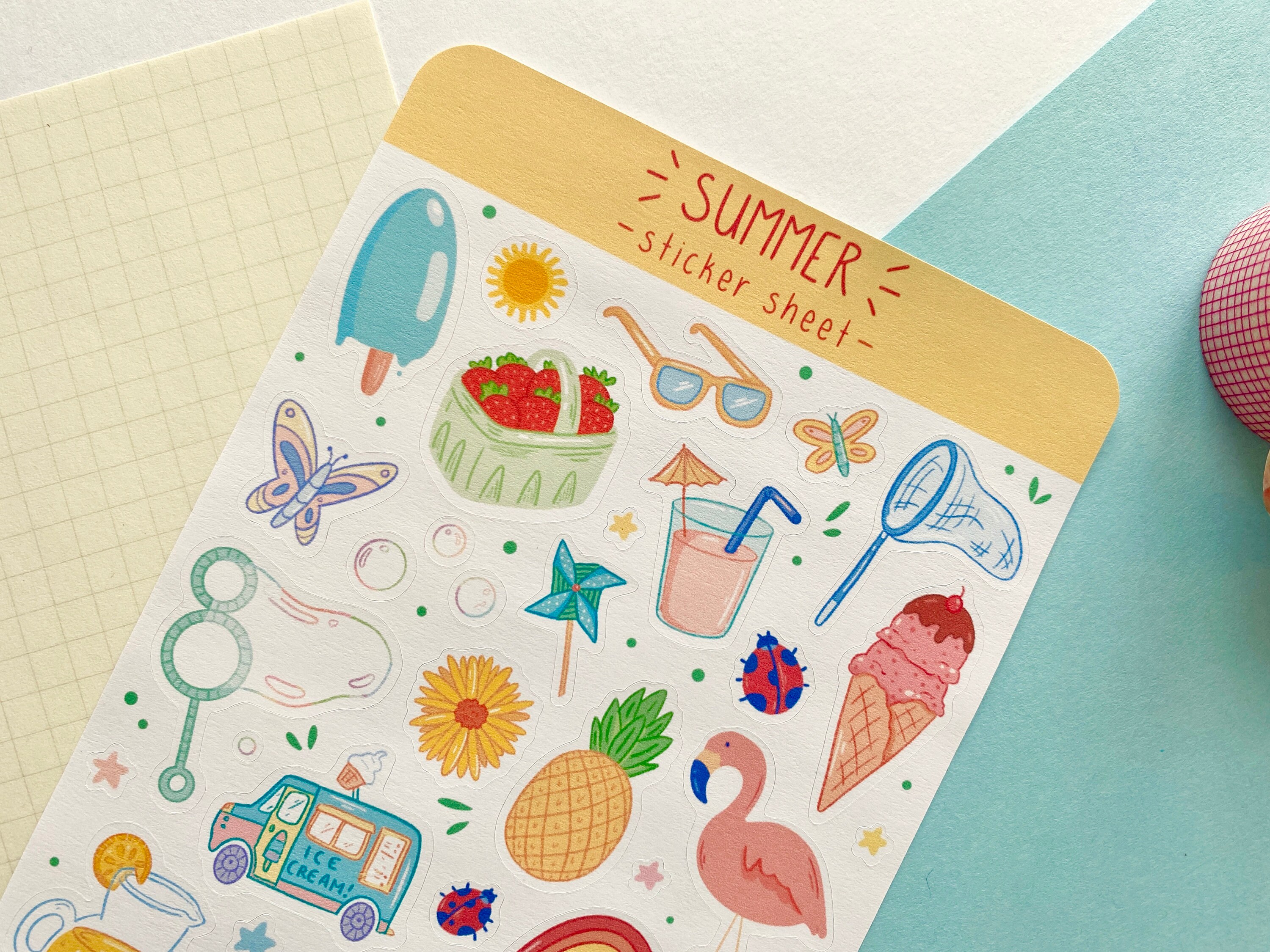 Summer Sticker Sheet - Planner & Journal Stickers - Etsy