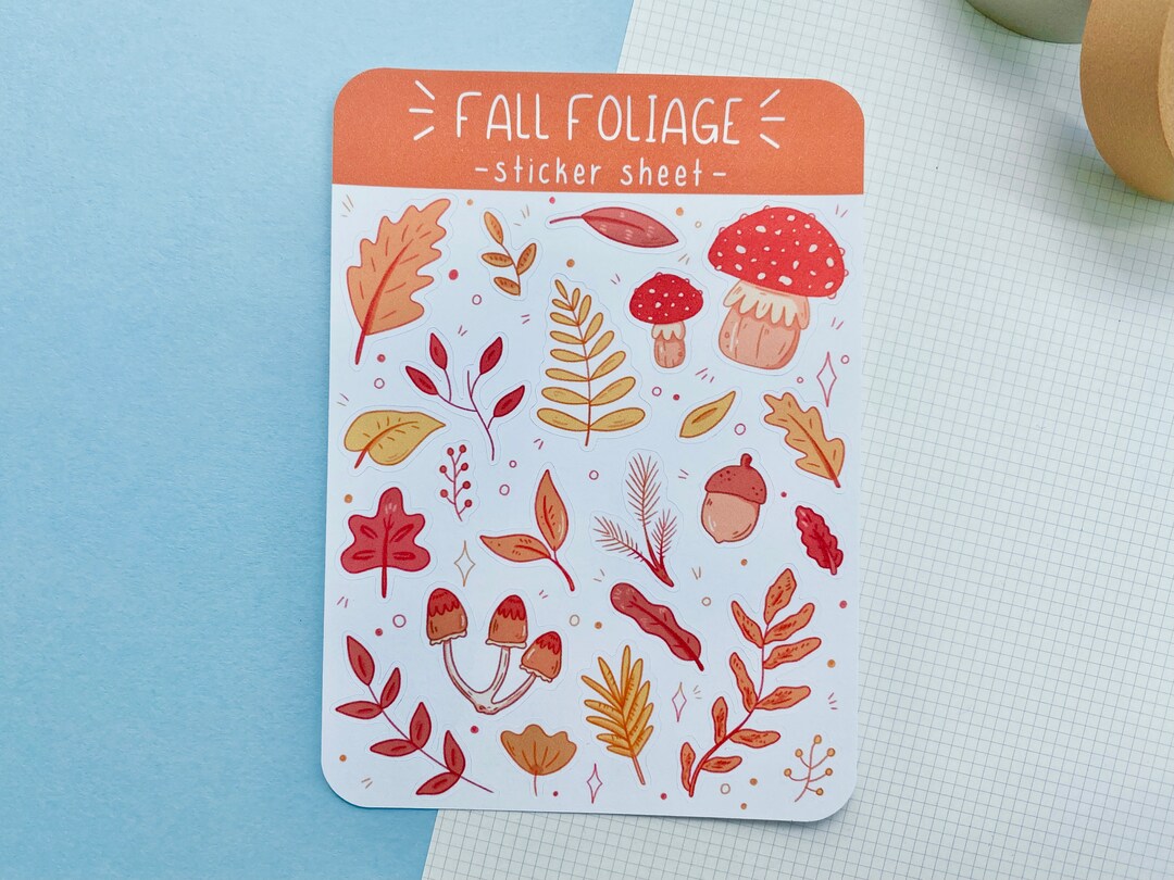 Fall Foliage Mini Sticker Sheet Planner & Journal Stickers - Etsy