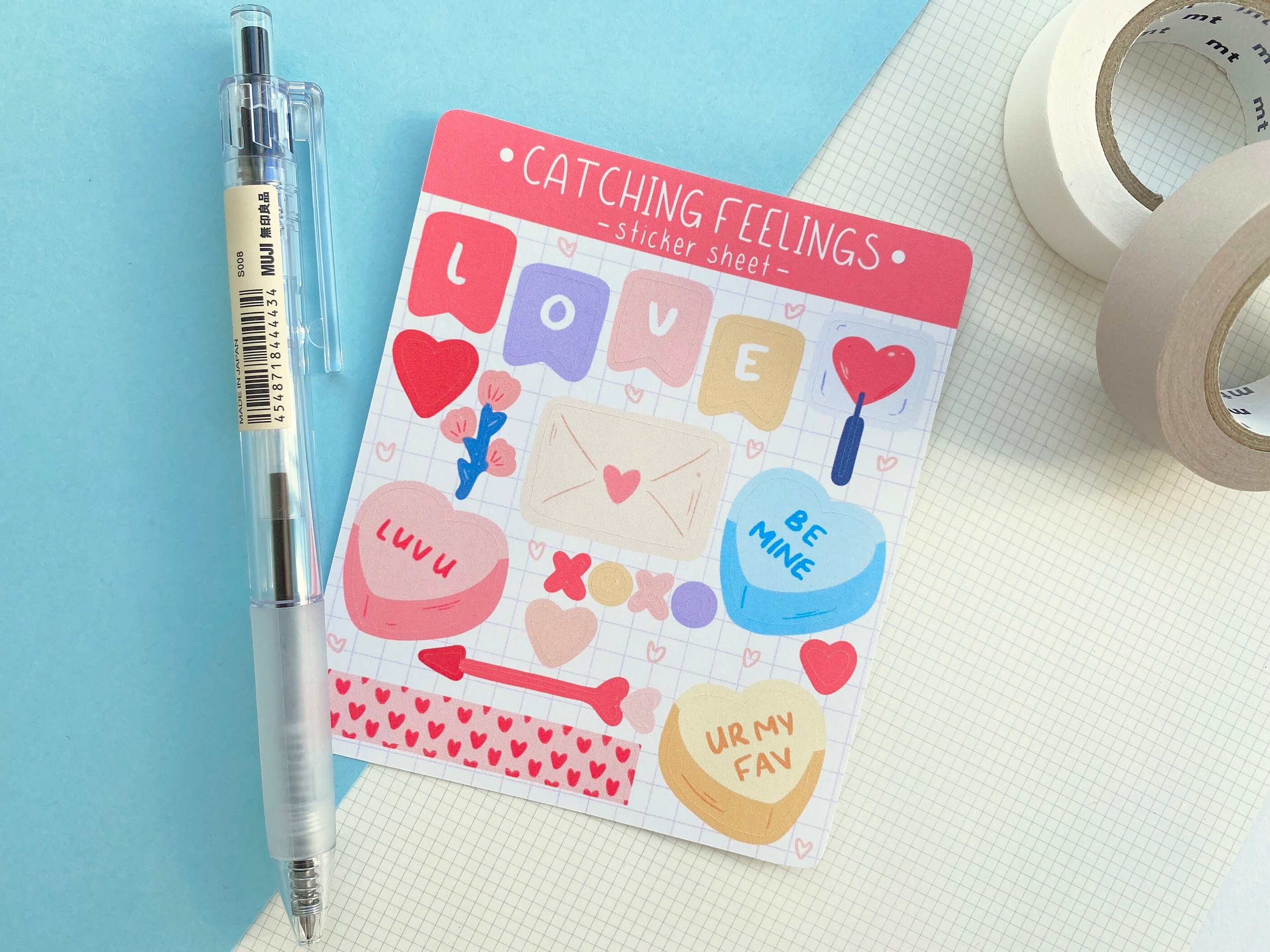 Catching Feelings Mini Sticker Sheet - Planner & Journal Stickers - Etsy