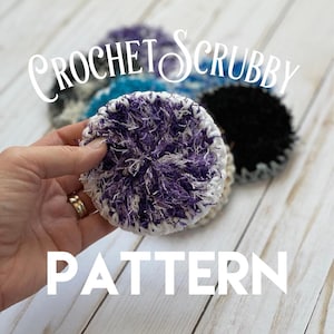 PATTERN | Crochet Scrubby Pattern | Round Scubby Pattern | Dish Scrubby Pattern | Double Sided Dish Scrubby | Beginner Crochet Pattern