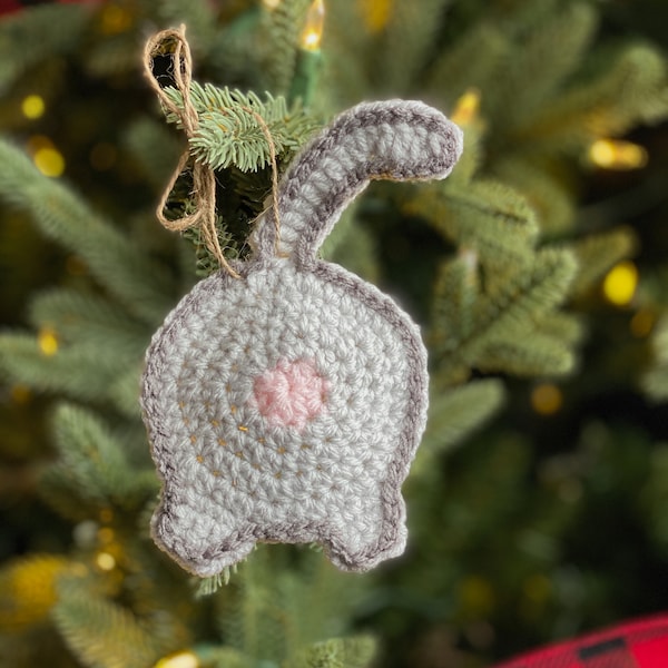 Cat Butt Ornament | Crochet Cat Butt | Gag Gift Ornament | Cat Ornament